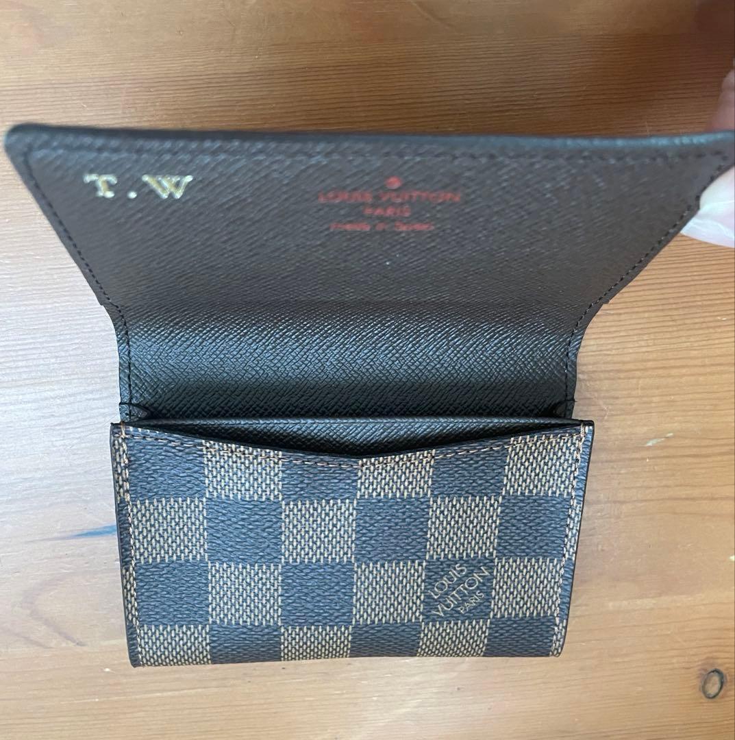 LOUIS VUITTON ダミエ名刺入れ＊イニシャル入り