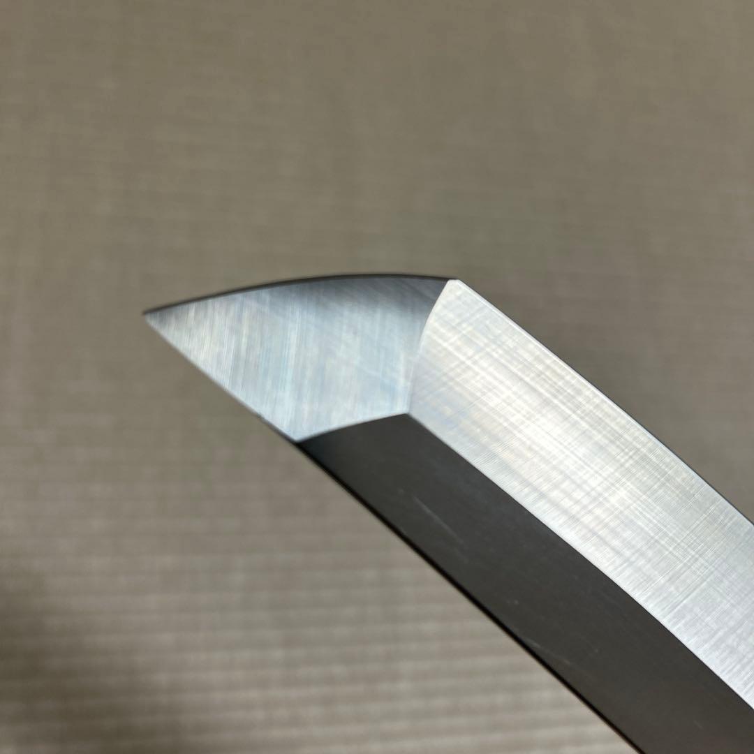 鬼反り　尺二　先丸柳刃　包丁　和包丁　黒檀黒水牛八角柄　箱付き