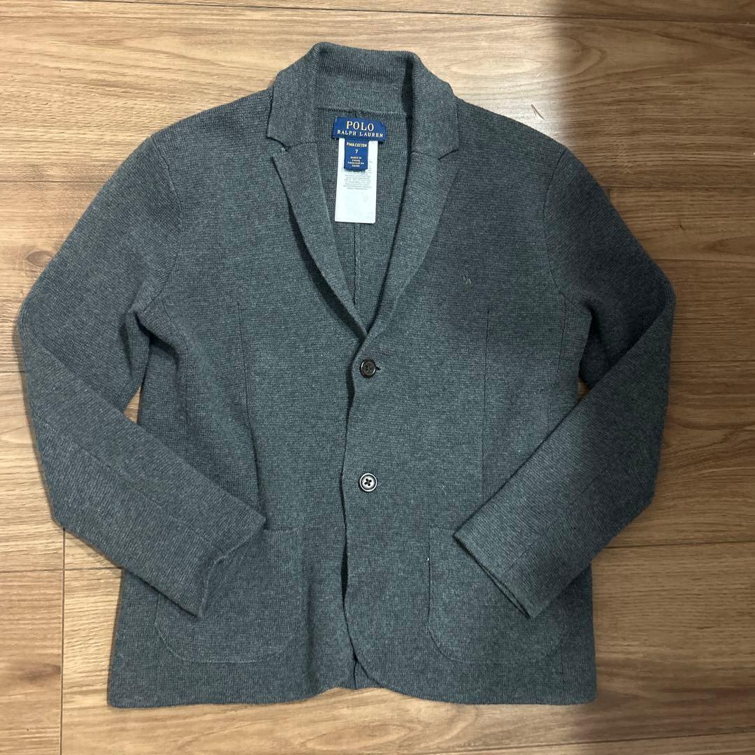ラルフローレン スーツ　130 ニットジャケット　グレー