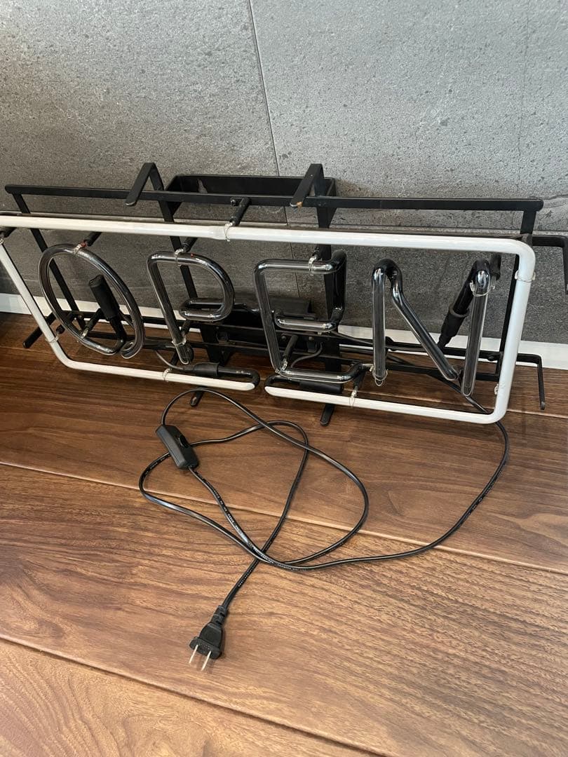 ネオン管 ガラス缶 『OPEN』 赤青ネオンサイン