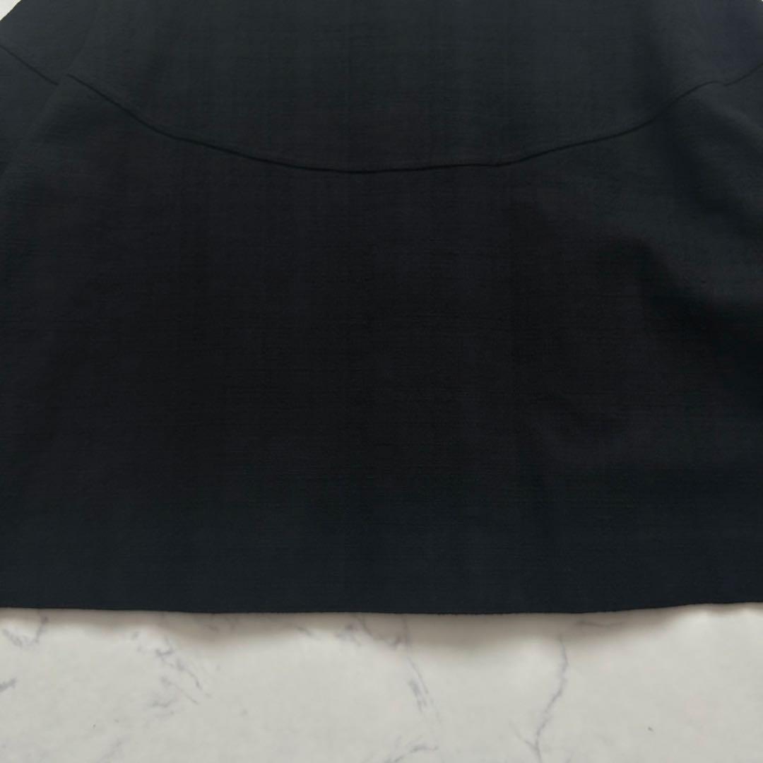 ドゥロワー ノーカラー フレアスリーブ ジャケット 36 ブラック