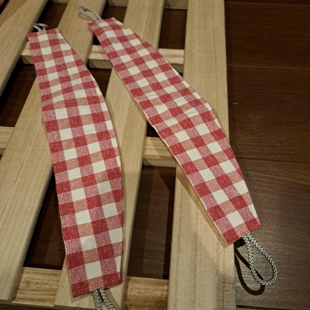 カーテン 100x230 2枚 ギンガムチェック レッド