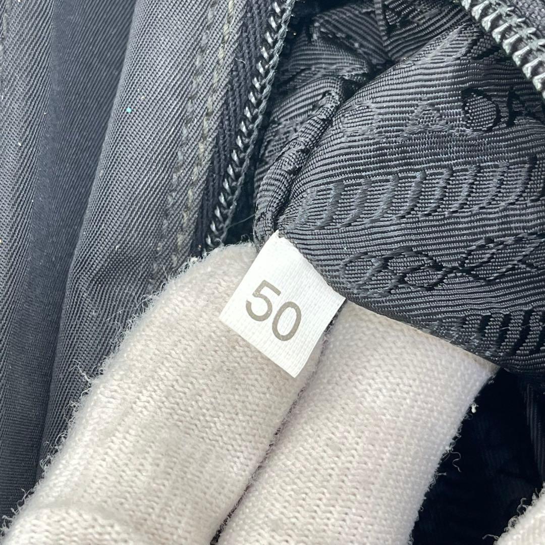 PRADA ハンドバッグ ミニトート 手提げ 三角プレート テスートナイロン 黒