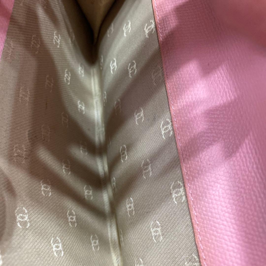 CHANEL ピンク レザー 長財布