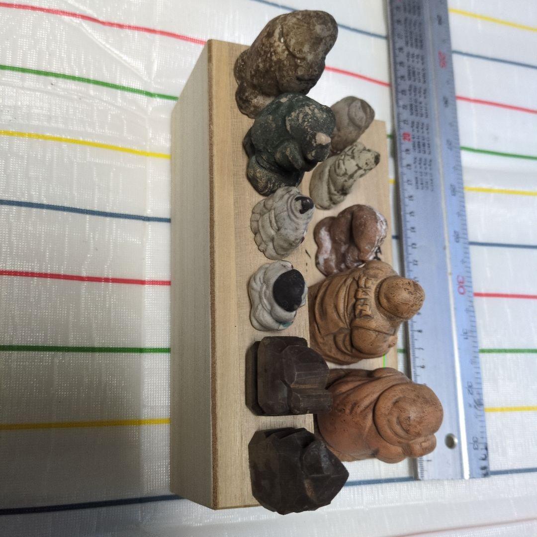 七福神恵比寿様と大黒天 陶器製 置物セット　骨董品