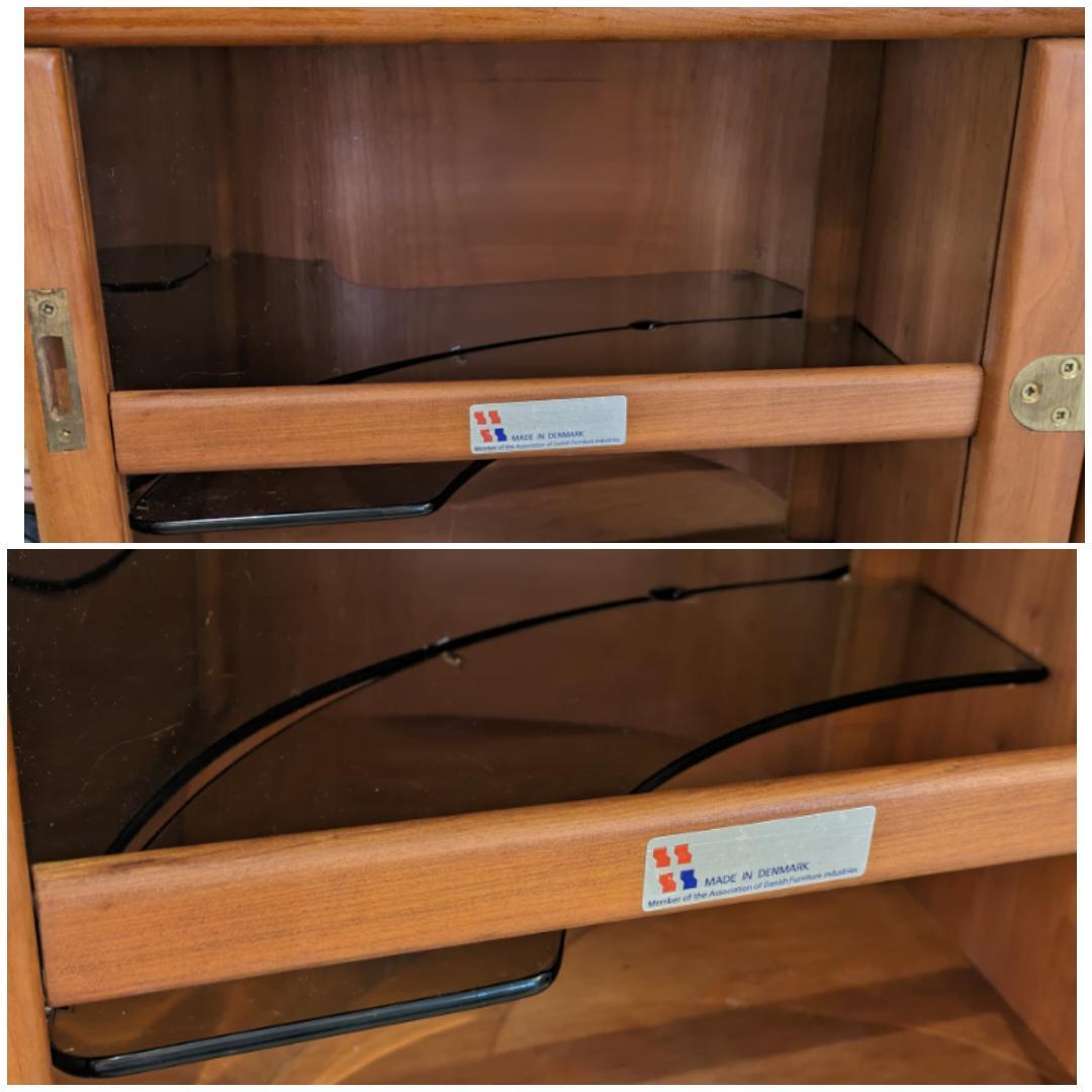 【希少】 北欧 チーク 無垢 バー カウンター キャビネット 収納 棚 木