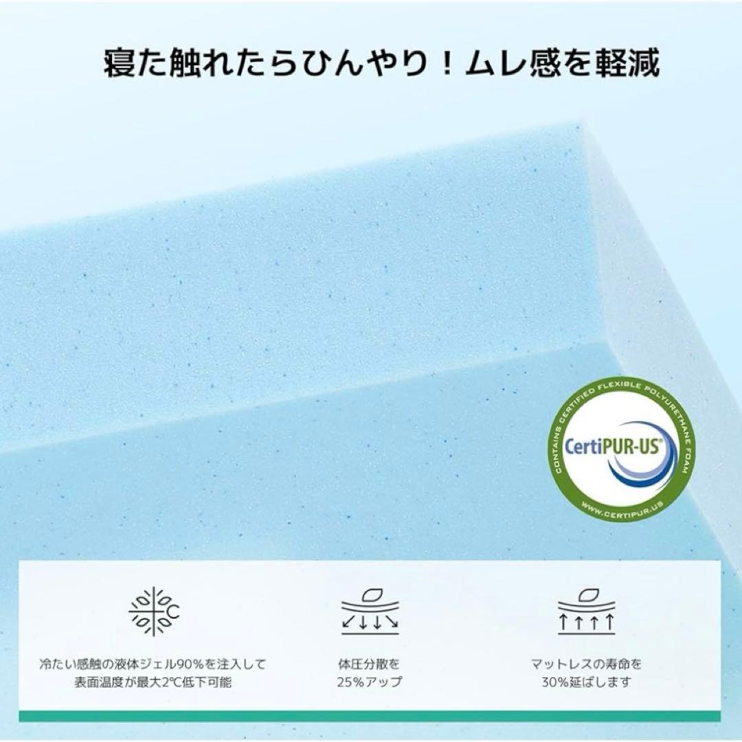 高反発マットレス ダブル やや硬め 幅140cmｘ奥行195cmｘ高さ16cm