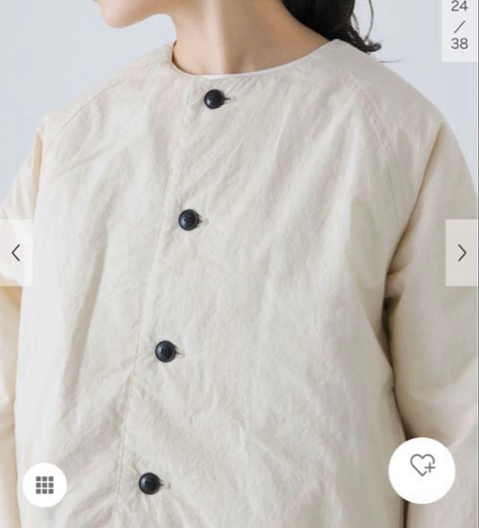 お値下げ　かぐれ　中綿Quilted short coat アイボリー　未使用品