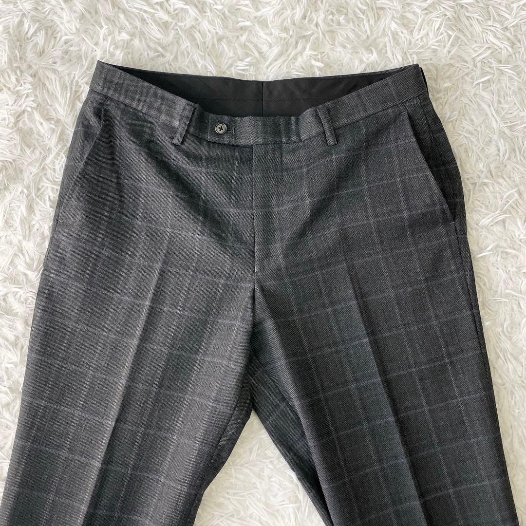 3ピース✨ORIHICA オリヒカ セットアップスーツ グレー系 チェック A5