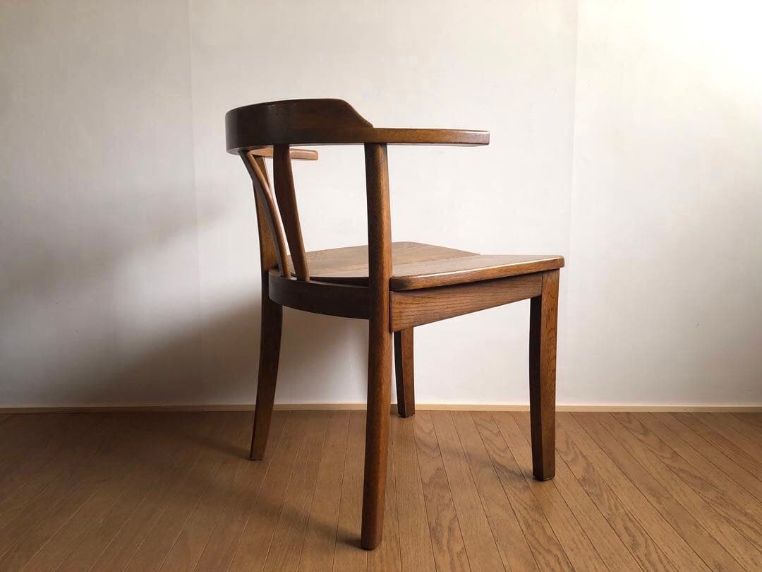 飛騨家具 浜本工芸 アームチェア② 肘掛け 安楽椅子 楢無垢材 古民家 民藝家具
