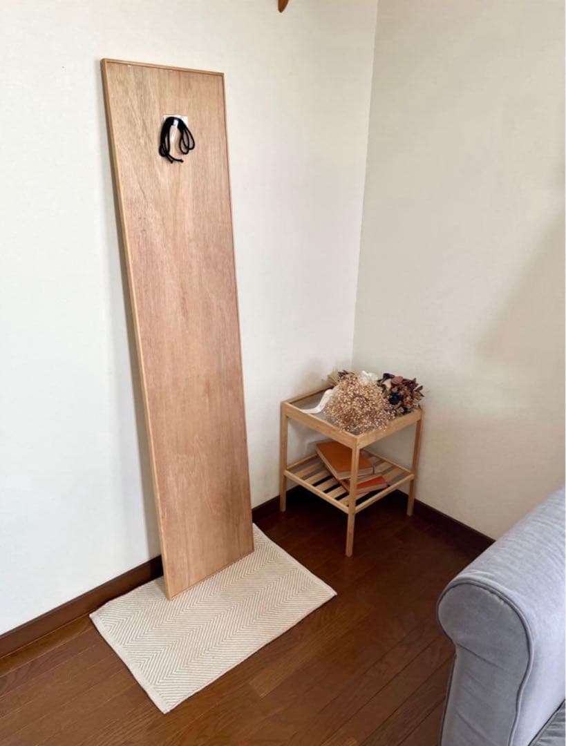 【日本製】全身鏡　立て掛け壁掛けミラー　アンティーク調