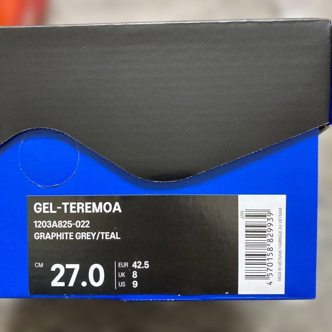 靴 asics GEL TEREMOA GRAPHITE GREYTEAL 27cm