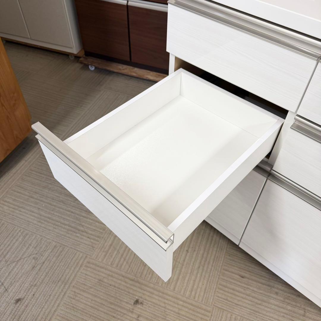 現行モデル ニトリ 140cm幅キッチンカウンター(リガーレ) ダストボックス付