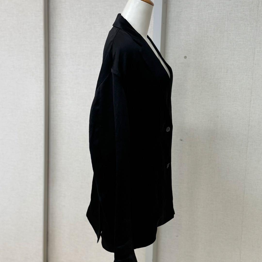 【美品】todayful 2025・SATIN OVER JACKET ブラック