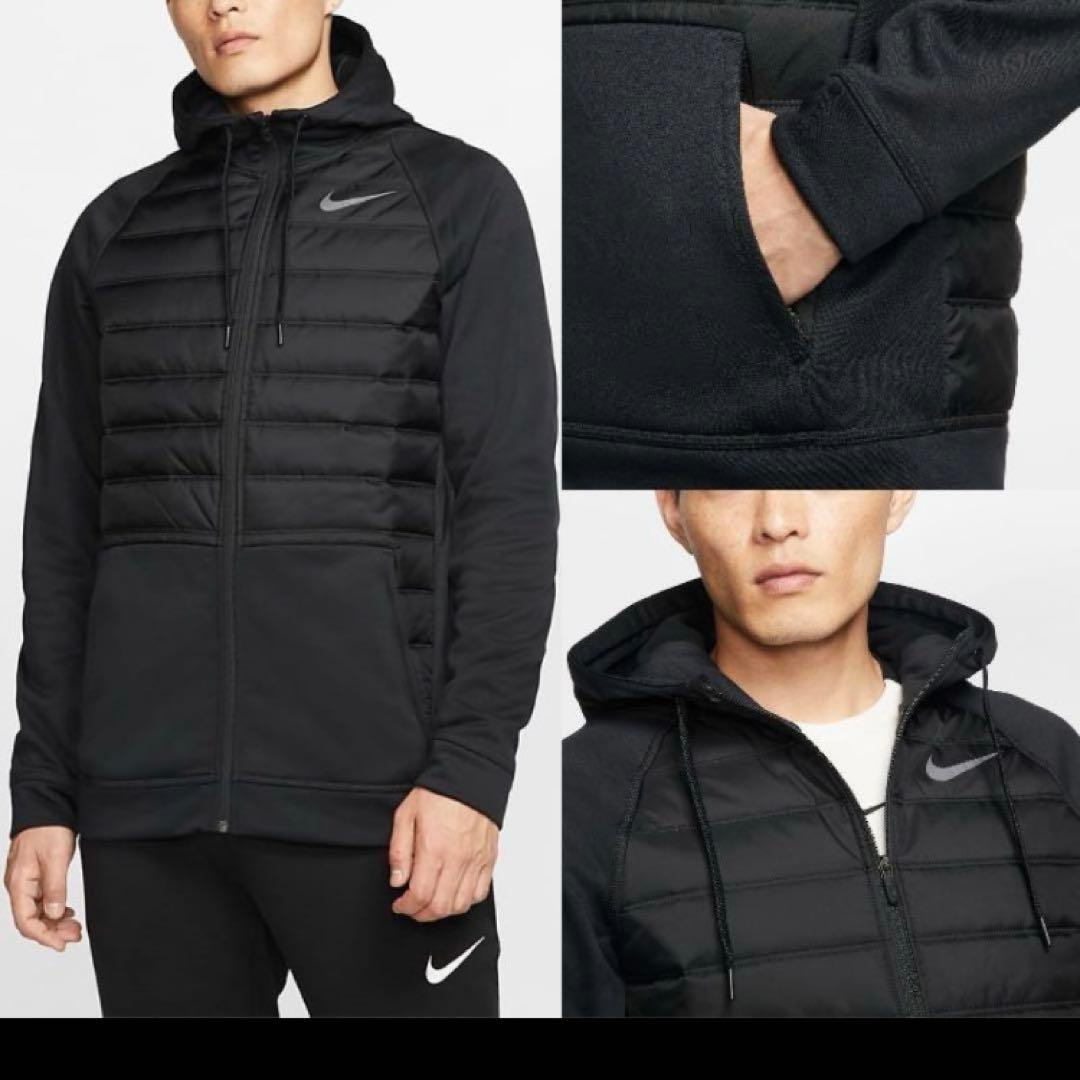 S 極美品　NIKEジャケット　メンズ　ナイキ　ブラック　黒　ダウン　パーカー