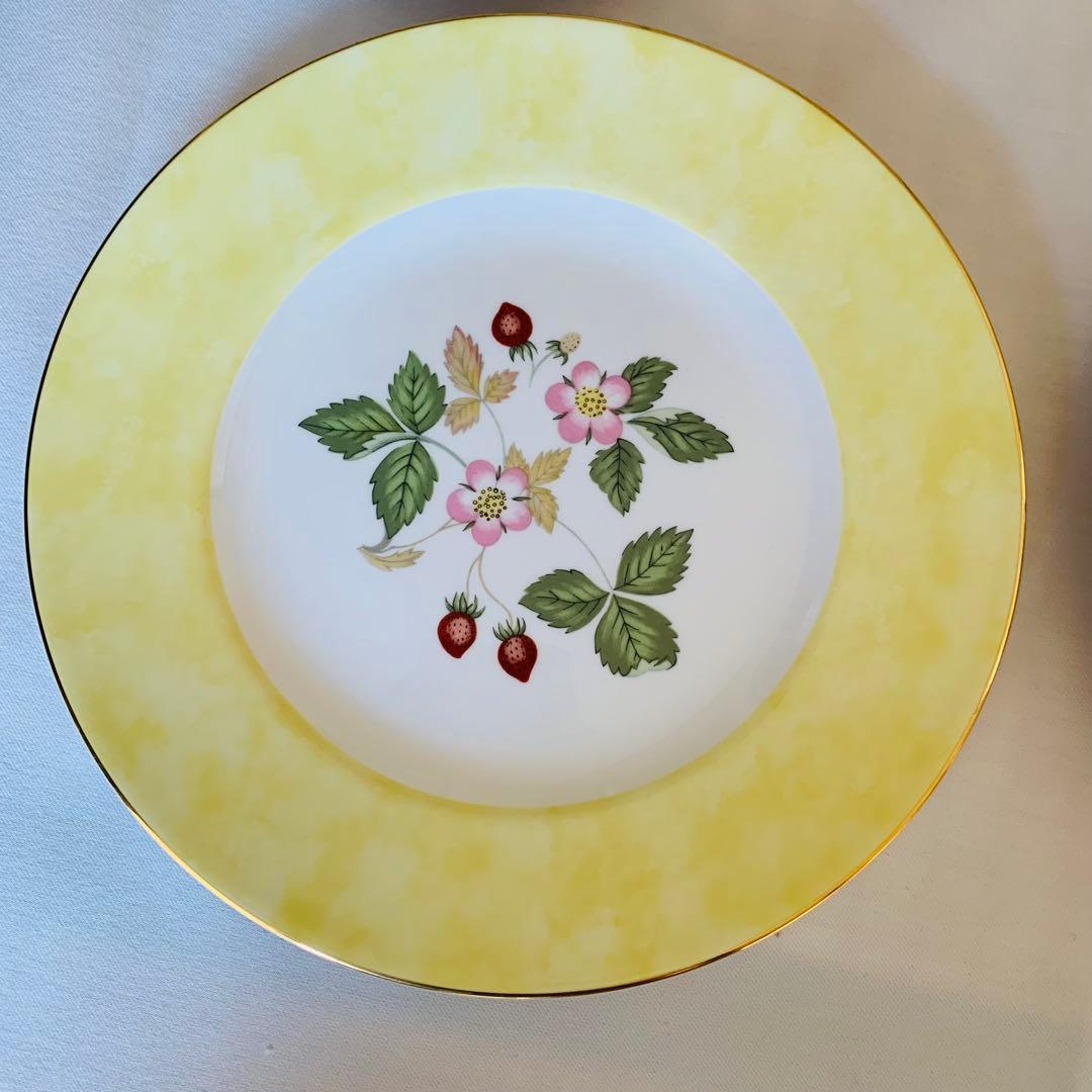 【美品】ウェッジウッド ワイルドストロベリー フルリムプレート５色セット