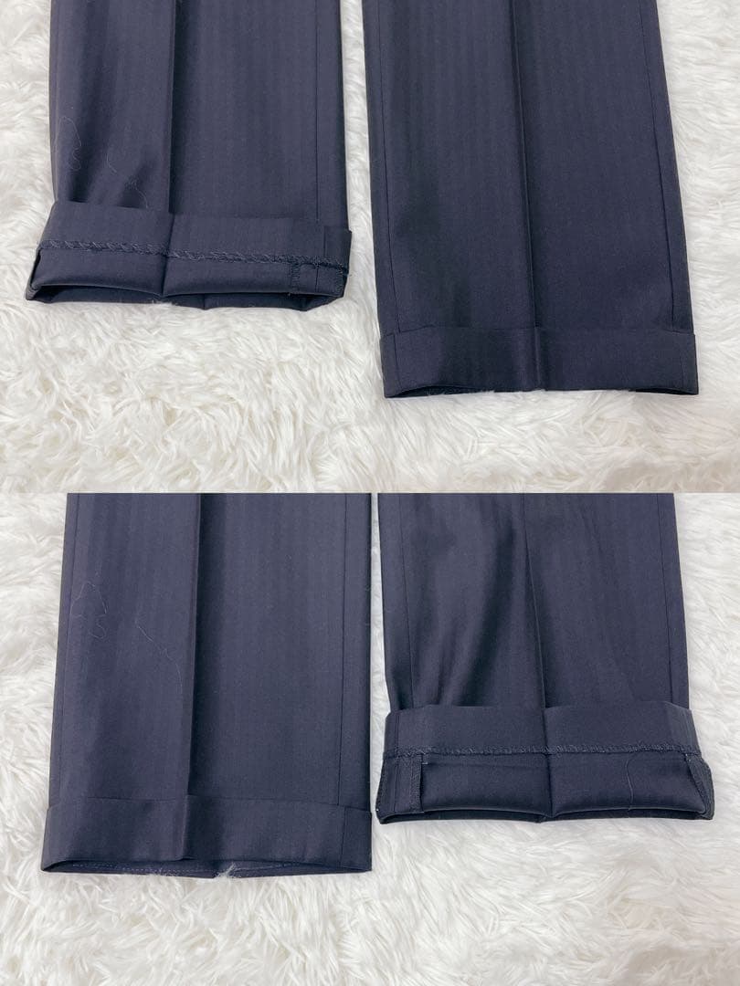 ✨美品✨ バーニーズNY カノニコ生地 スーツ 50 XL ストライプ