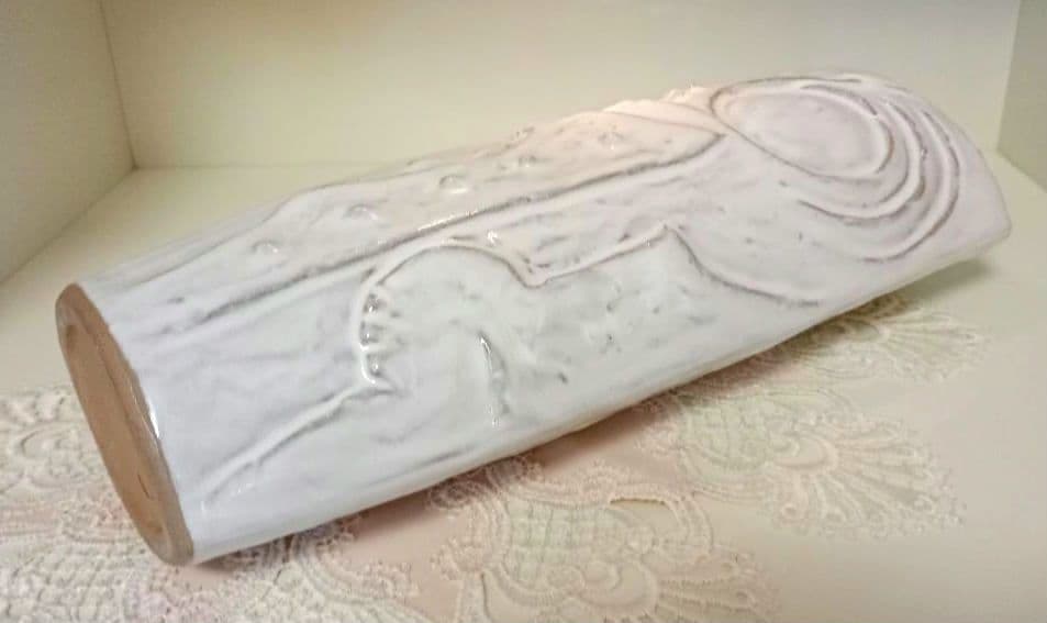 hana　ホワイト 陶器製 円筒形花瓶　作家物