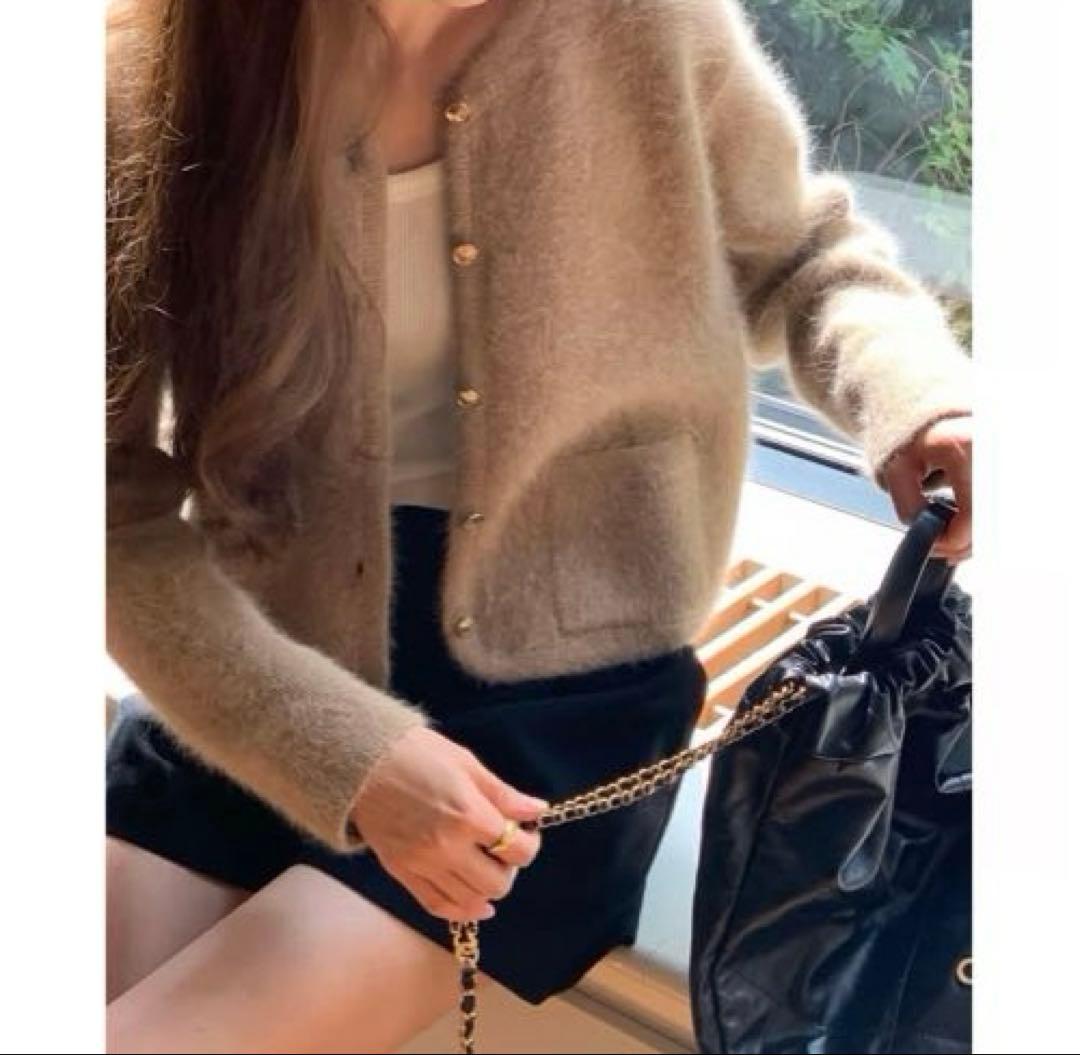 ounce アンゴラジャケット キャメル 韓国 レディース