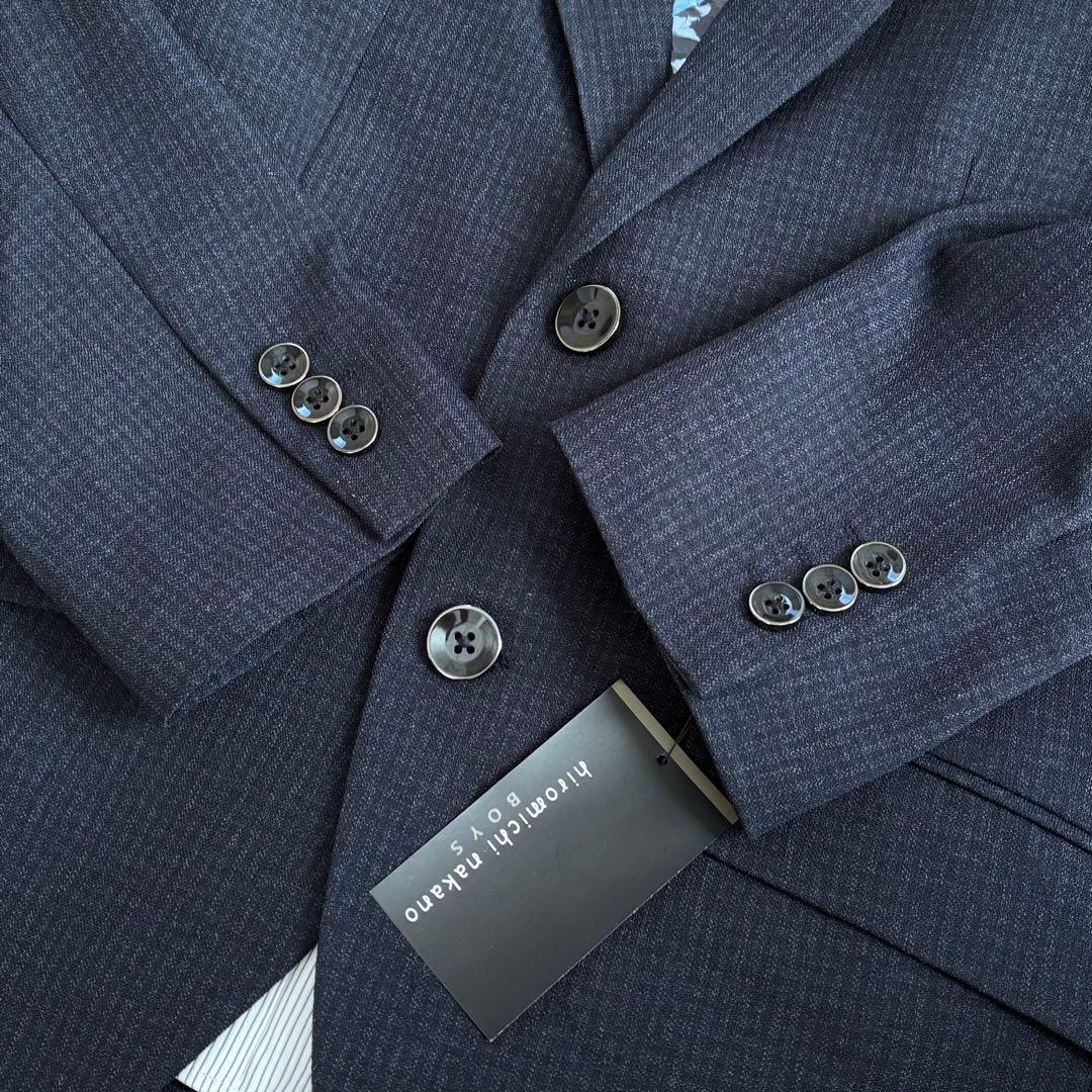 【新品】 キッズフォーマル スーツ 150 卒業式 男の子 完品 ネイビー