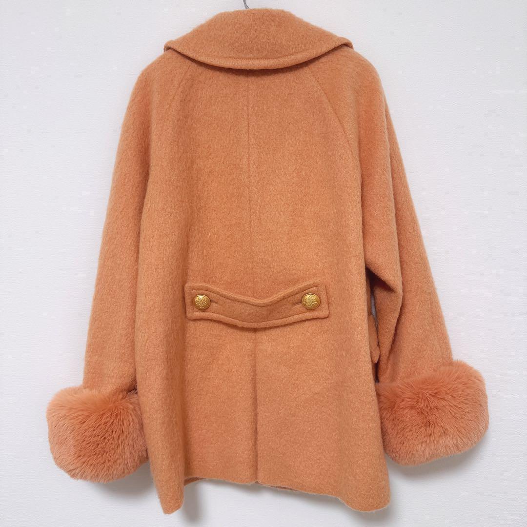 【美品】Diagram シャギーピーコート オレンジ 36