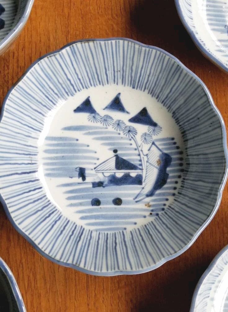 古伊万里（江戸期）◆ 上手のなます皿 ◆ 5枚組