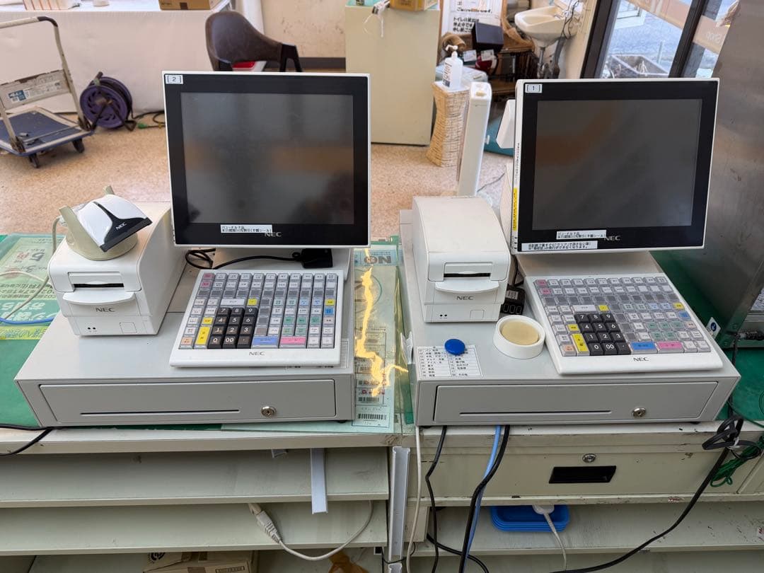 NEC レジ！2台まとめ売り！格安にて！