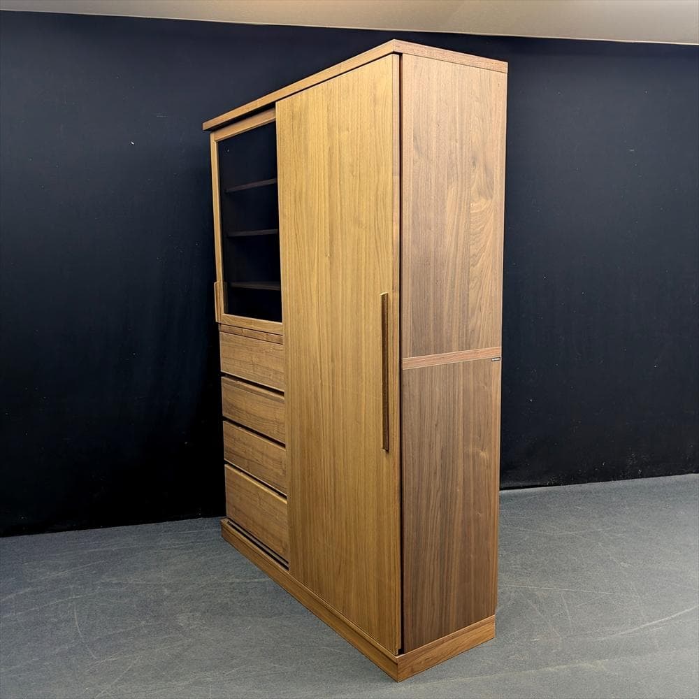 美品　カリモク　EU4670　食器棚　レンジボード　キャビネット　ソフトクローズ