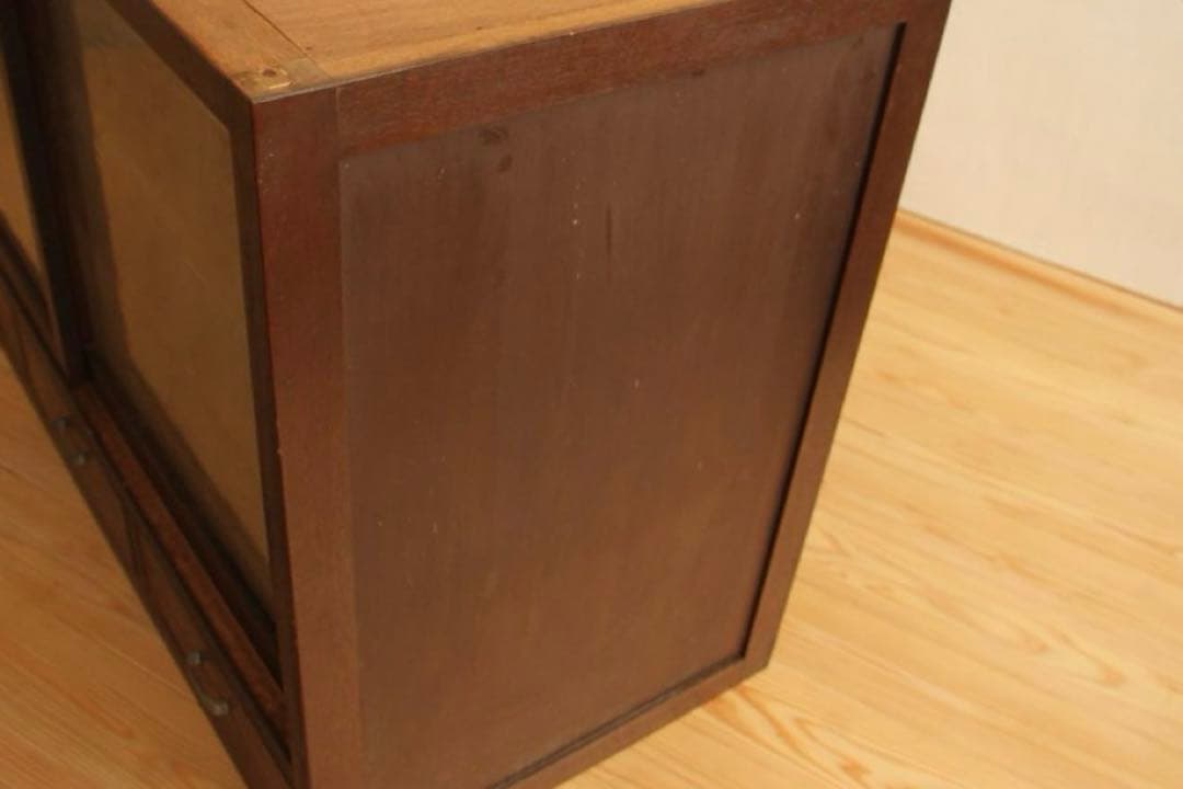 棚　両面引き戸　木製　アンティーク　古道具　古家具