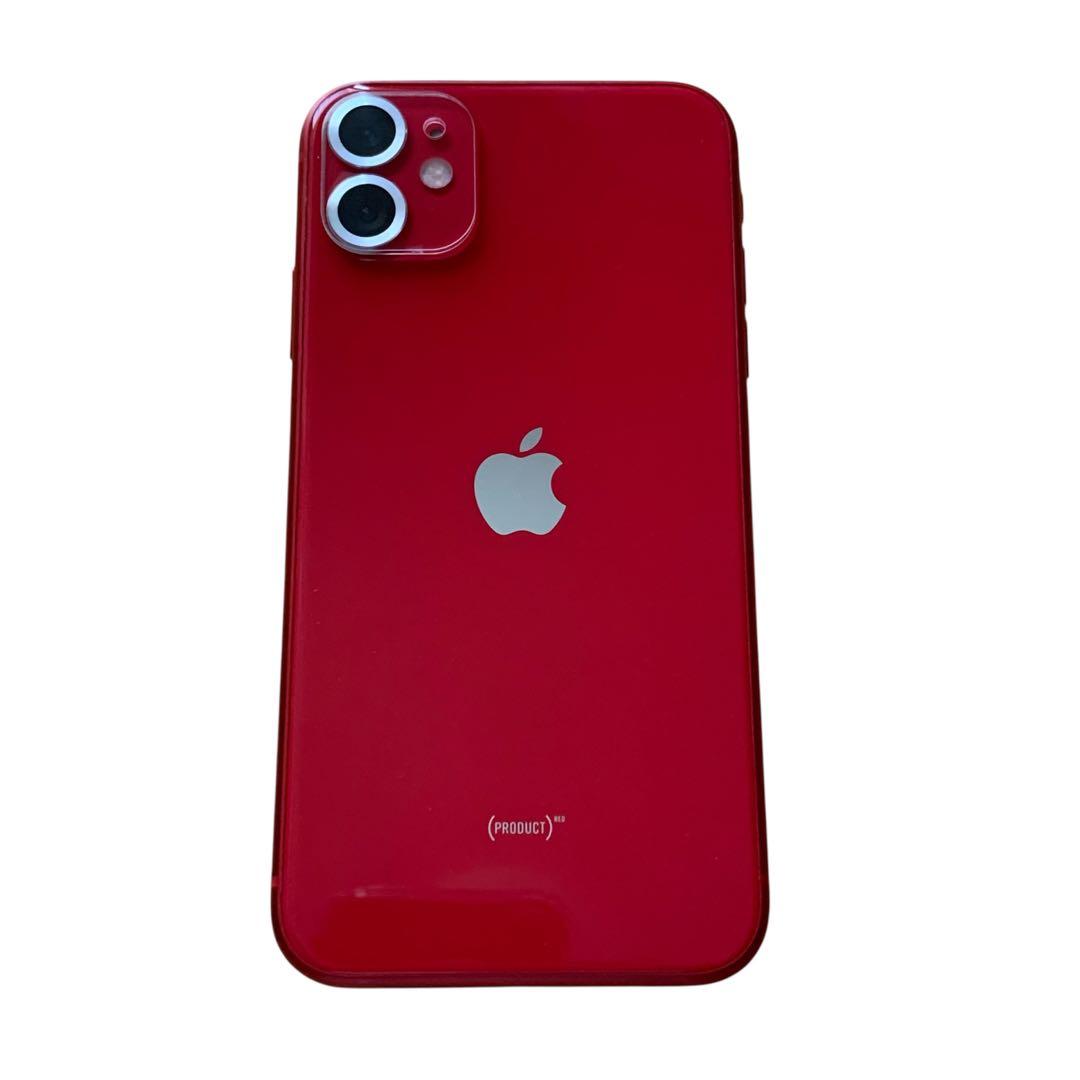 iPhone 11 レッド 128GB SIMフリー 大容量バッテリー 美品
