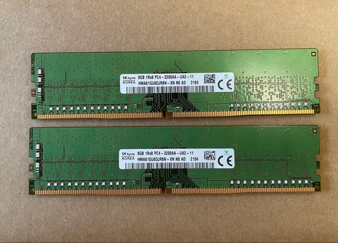 Hynix DDR4-3200 8GBx2 (16GB) 動作確認済