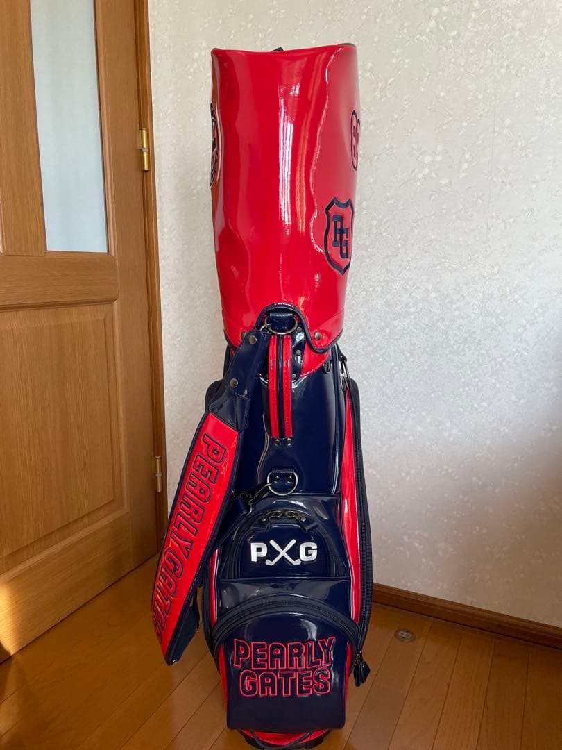 PEARLY GATESパーリーゲイツ キャディバッグ レッド おまけ付き
